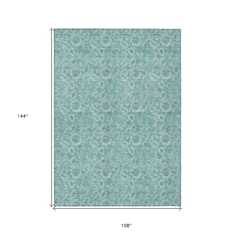 HomeRoots Floral Transitional Rectangle Outdoor Rug