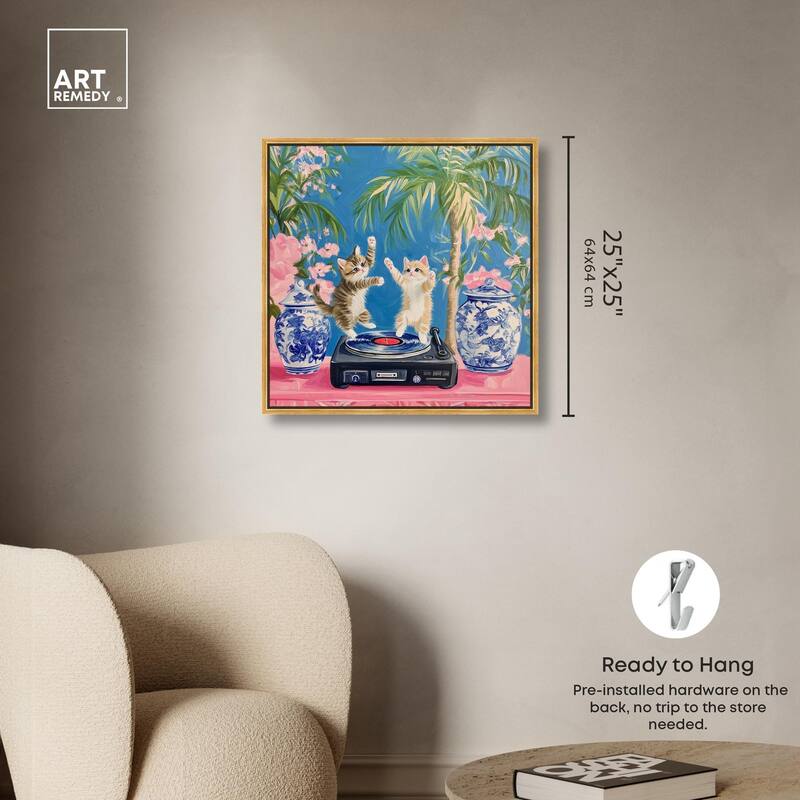 Turntable Twirlers Canvas by Art Remedy