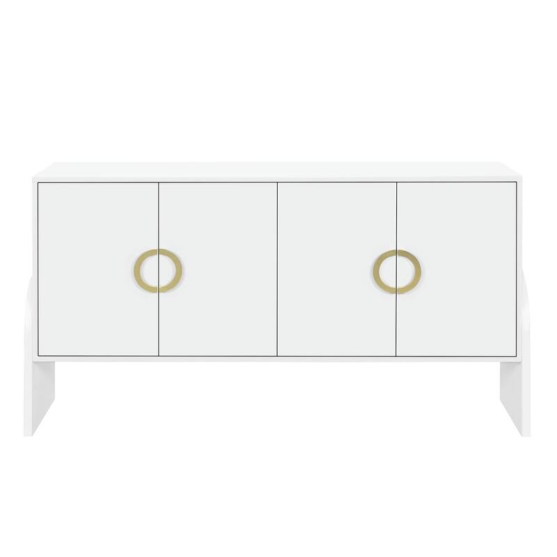 Four-Door Metal Handle Storage Cabinet