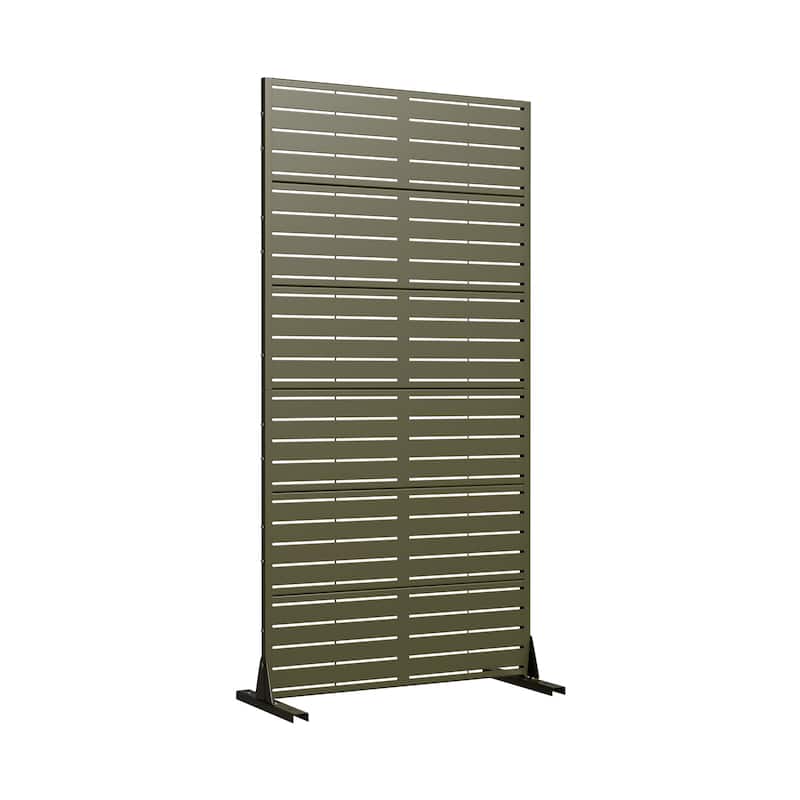 Dovelina 6ft.Outdoor Freestanding Metal Privacy Screen Decorative Garden Fence
