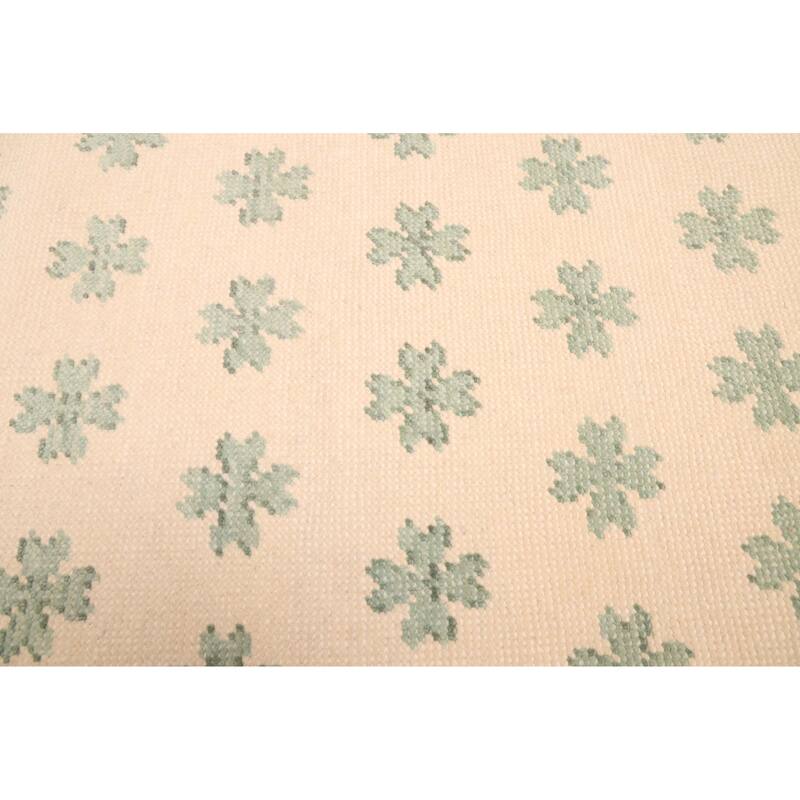 ECARPETGALLERY Hand-knotted Finest Oushak Cream Wool Rug - 4'1 x 6'0