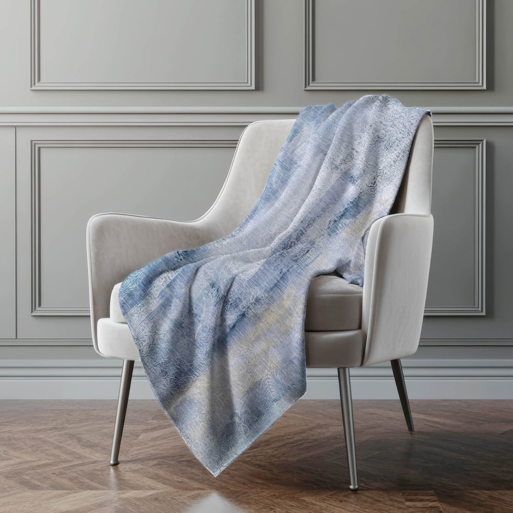 Premium Machine Washable Modern Imprints Sherpa Throw Blanket