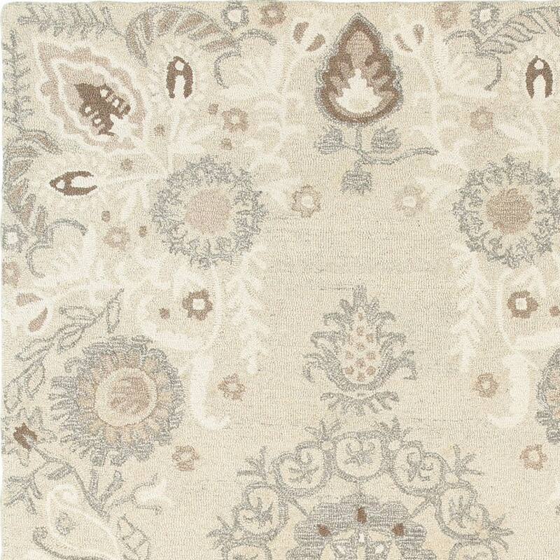 HomeRootsFloral Scandinavian Rectangle Area Rug