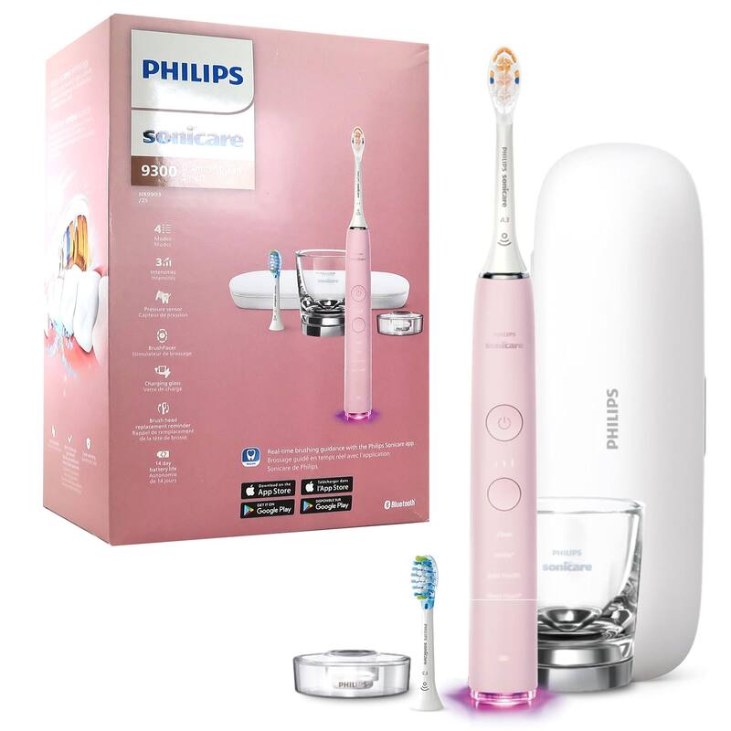 Philips Sonicare 9300 Series DiamondClean Electric Rechargeable Toothbrush #HX9903/25 - Pink - Pink