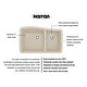 preview thumbnail 51 of 63, Karran Undermount Quartz 33 in. Double Bowl 60/40 Kitchen Sink with Bottom Grids and Strainers