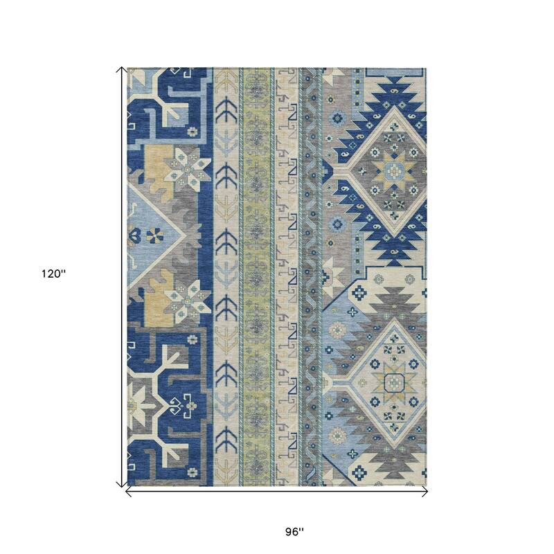 HomeRoots Aztec Transitional Rectangle Outdoor Rug