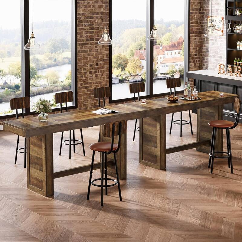 70.9-Inch Extra Long Bar Table for Kitchen Dining Room Home Bar Bistro