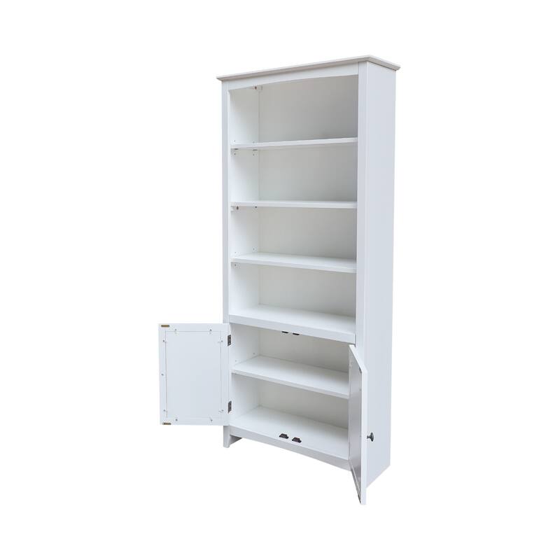 Solid Wood 60" Shaker Bookcase