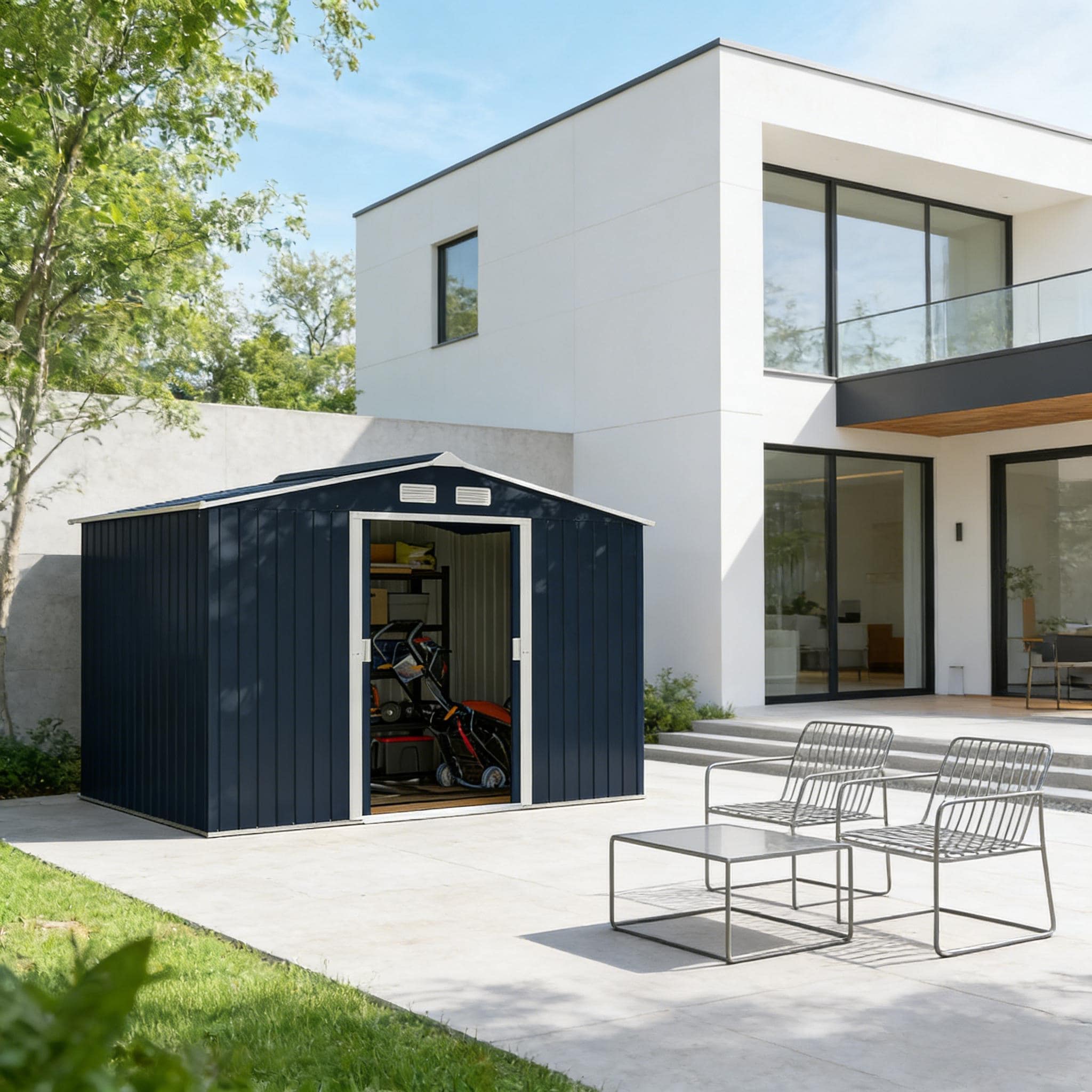 Spacious Outdoor Storage Shed,Tool Metal Shed