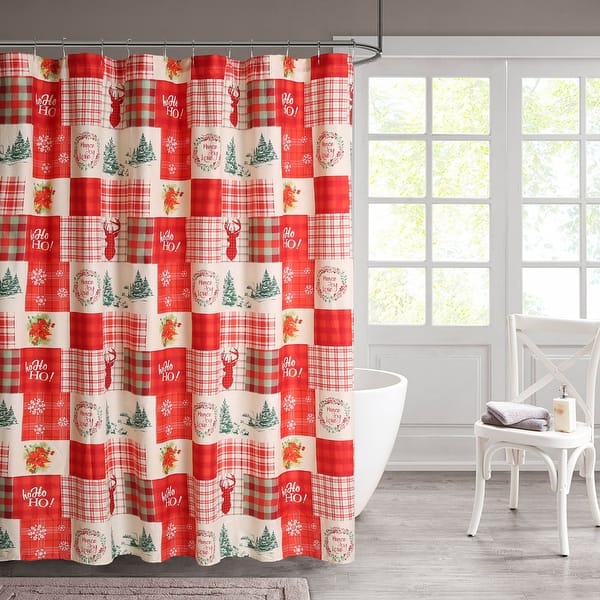 Holiday Patchwork 13-piece Shower Curtain Set - Bed Bath & Beyond ...