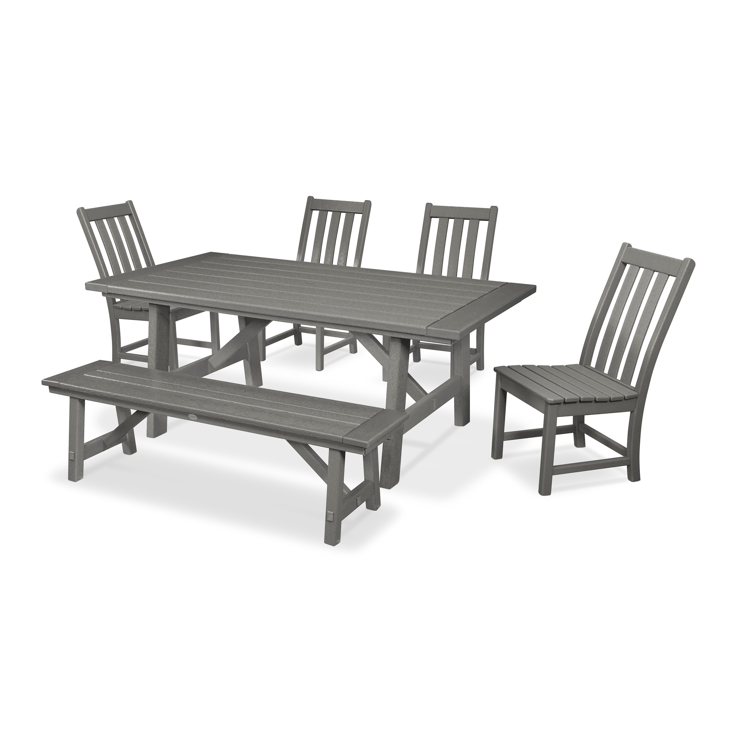 Polywood dining set with bench clearance