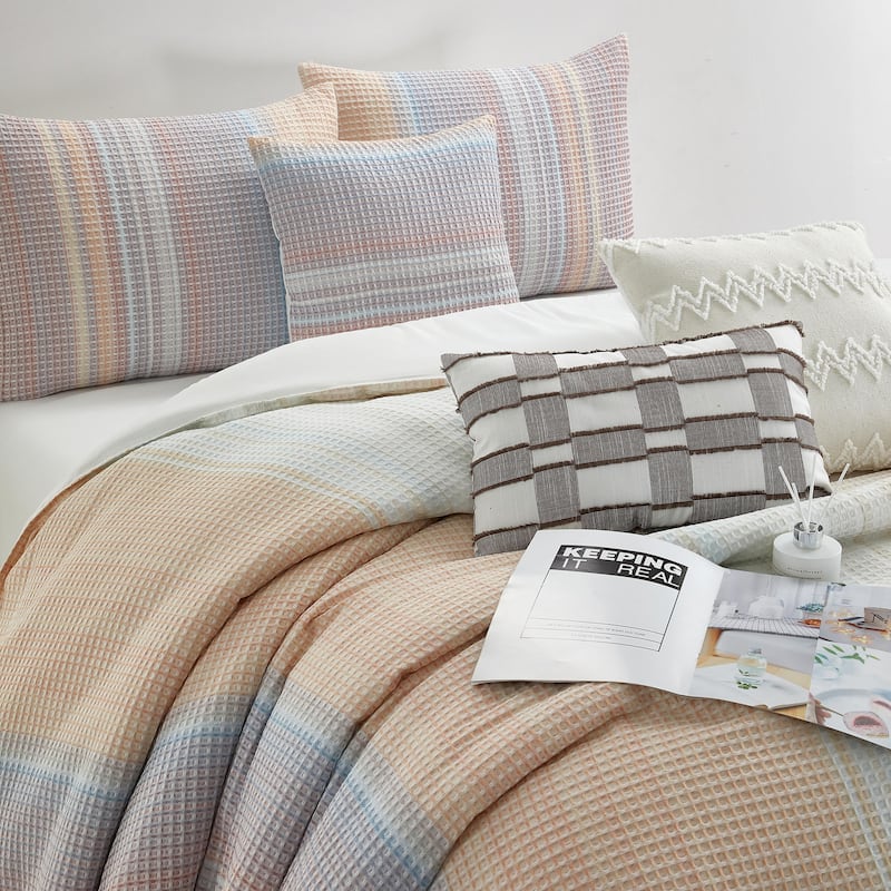 Nanshing Amanda 7 Piece Ombre Stripes Comforter Set
