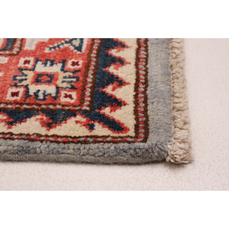 ECARPETGALLERY Hand-knotted Uzbek Ghazni Light Blue Wool Rug - 2'8 x 9'10