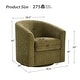 preview thumbnail 72 of 106, Cuenca Modern Living Room Wooden Upholstered 360° Swivel Barrel Chair with Metal Base and Wide Backrest
