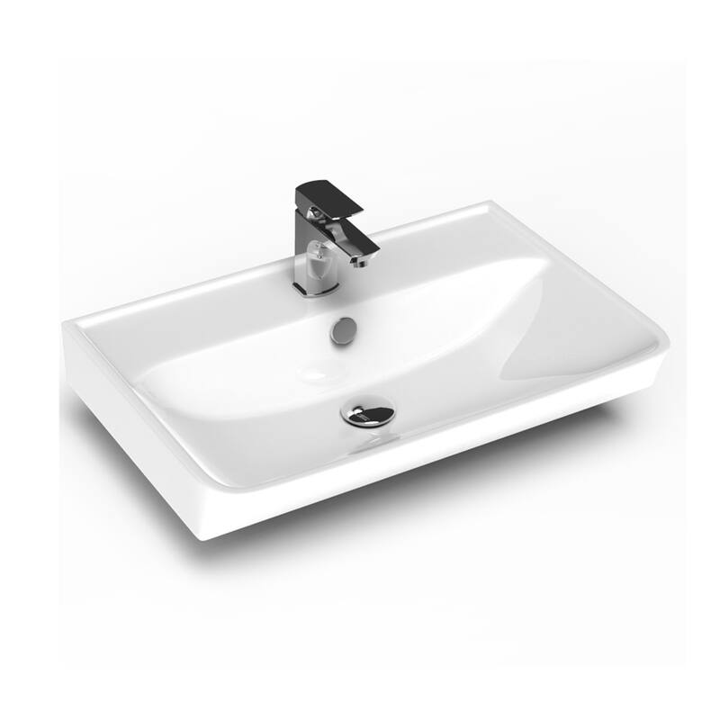 WS Bath Collections Neo 60.01 Neo 23-5/8" Rectangular Ceramic Wall - Glossy White