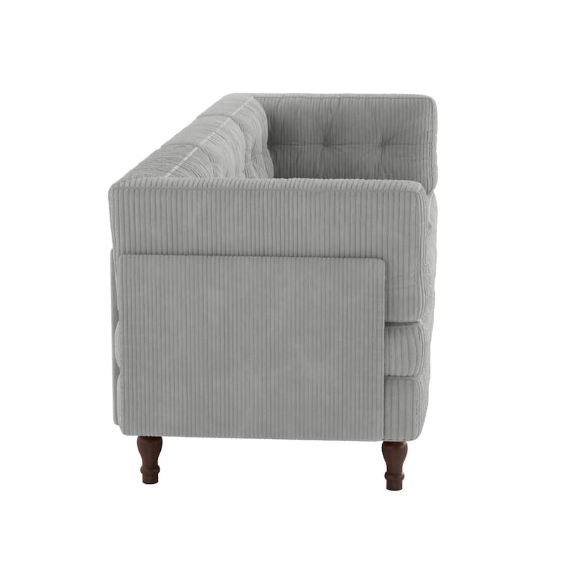 Oversized Modular Sectional Corduroy Fabric Tufted Sofa