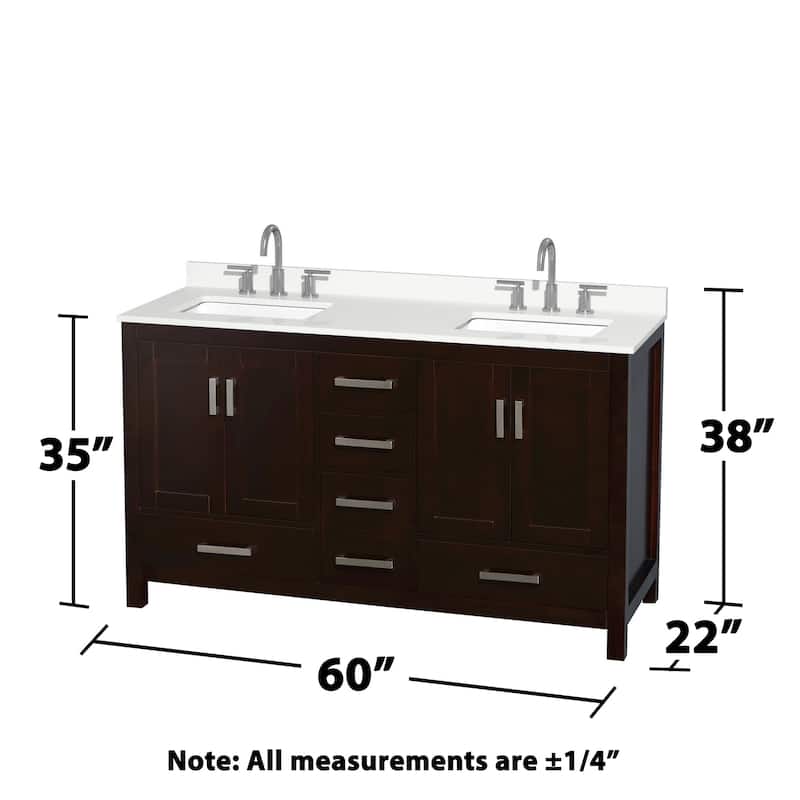 Wyndham Collection WCS141460D-QTZ-US3MED Sheffield 60" Free Standing