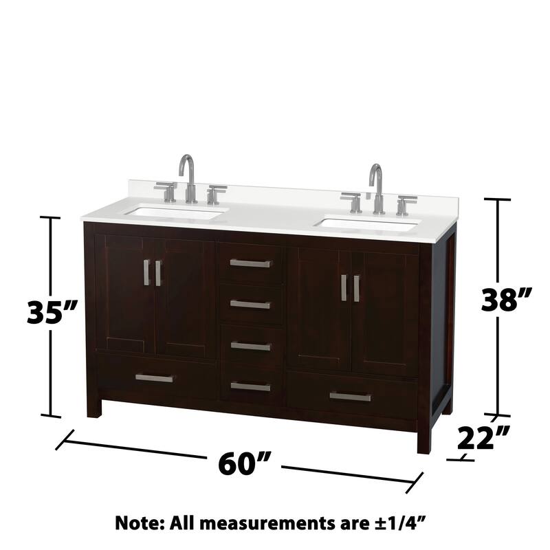 Wyndham Collection WCS141460D-QTZ-US3MXX Sheffield 60" Free Standing