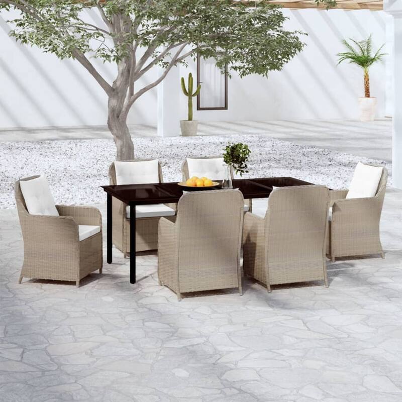 vidaXL Patio Dining Set Outdoor Dining Set Table and Chair Set for Garden
