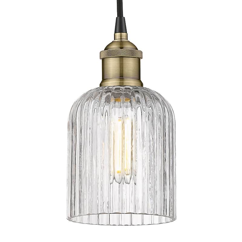 Innovations Lighting 616-1P 9 5 Bridal Veil Pendant Bridal Veil 5" - Black Antique Brass
