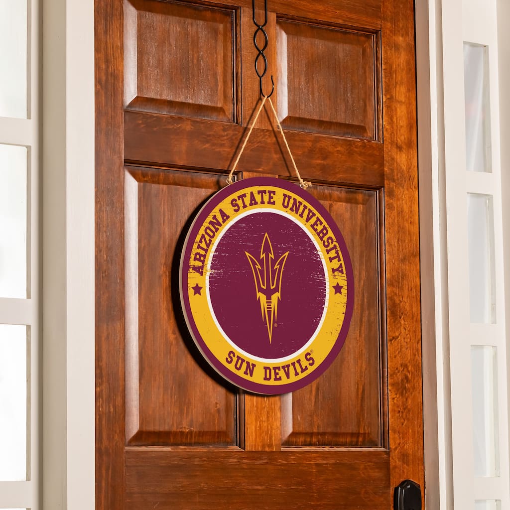 Arizona State University Wooden Door Decor Wall Sign - Multi-Color