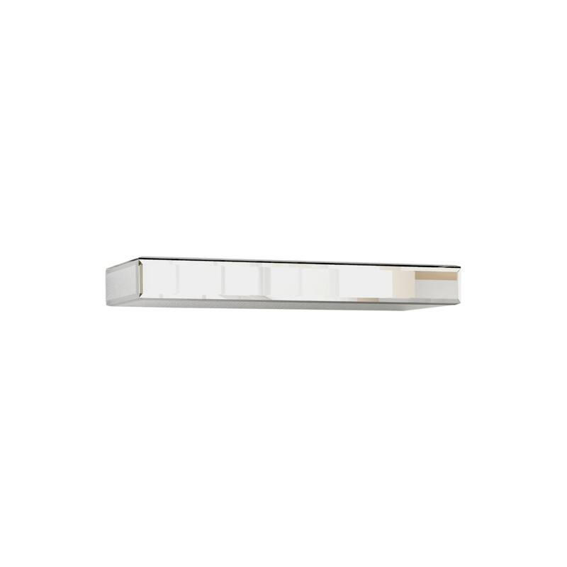 HomeRoots Set Of Three Silver Glass Wall Mounted Floating Shelf - 14.57 in. x 1.57 in. x 5.31 in.
