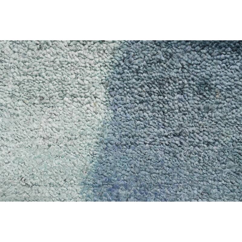 Hand Knotted Oriental Viscose Silk Carpet Modern Animal Pictorial Green Abstract Area Rug - 7' 10'' X 5' 8''