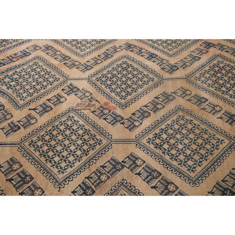 Distressed Bakhtiari Persian Vintage Rug Handmade Wool Carpet - 8'3"x 11'1"
