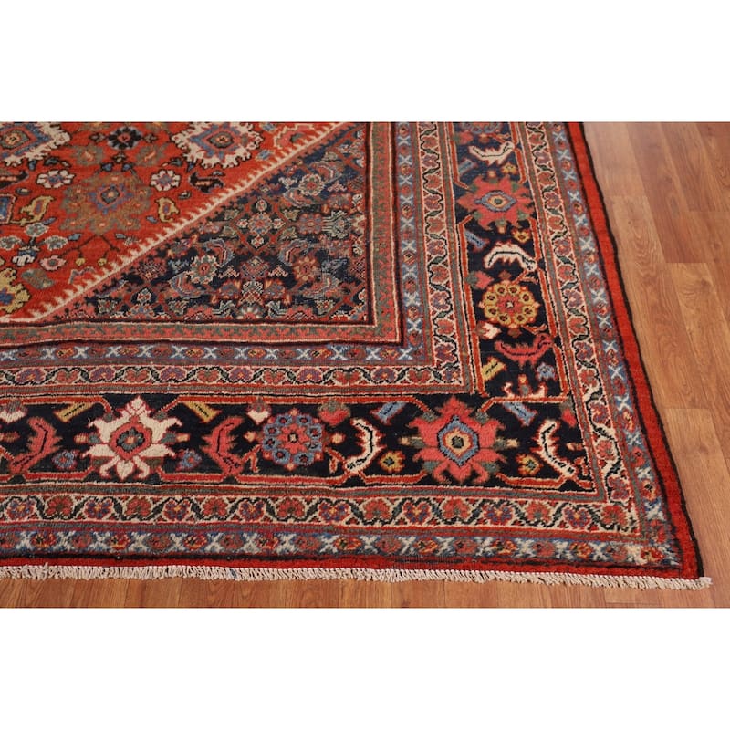 Pre-1900 Antique Sultanabad Large Rug Hand-Knotted Wool Carpet - 10'5"x 13'11"