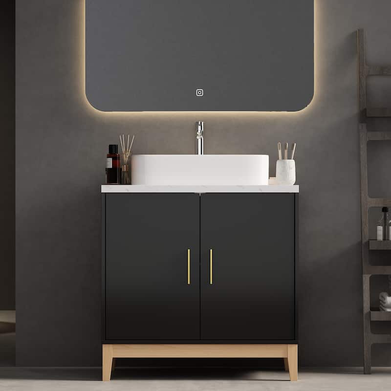 Elegant Freestanding Vanity with Ample Storage Space Bathroom Cabinet