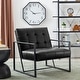 preview thumbnail 52 of 108, Glitzhome Set of Two 30.5"H Mid-Century PU Leather Tufted Accent Chairs