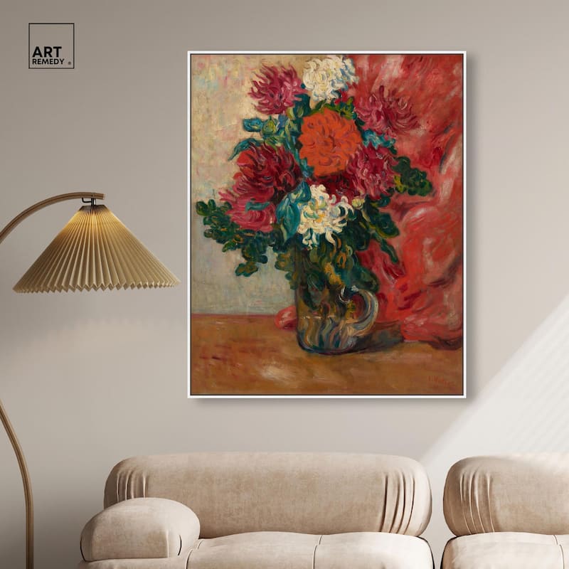Valtat Dahlias Canvas by Art Remedy