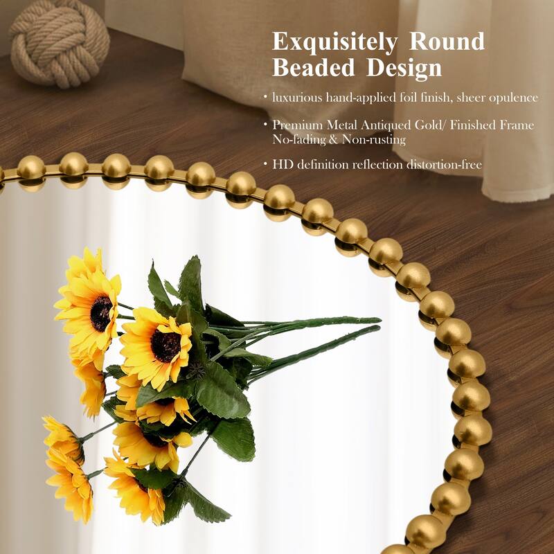 Iron Bead Wall Mirror to Enhance the Overall Otyle