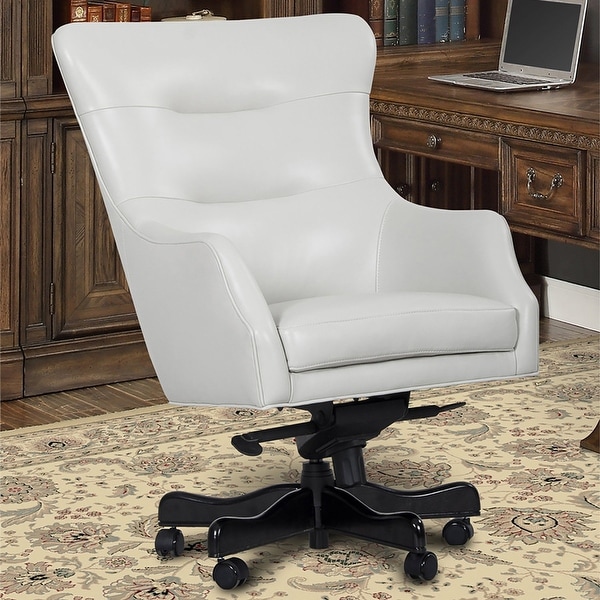 Q Max Top Grain Leather Office Chair with Adjustable Tilt Tension