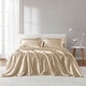 preview thumbnail 37 of 91, Madison Park Essentials Satin Luxury 6 PC Sheet Set Cal King - Champagne