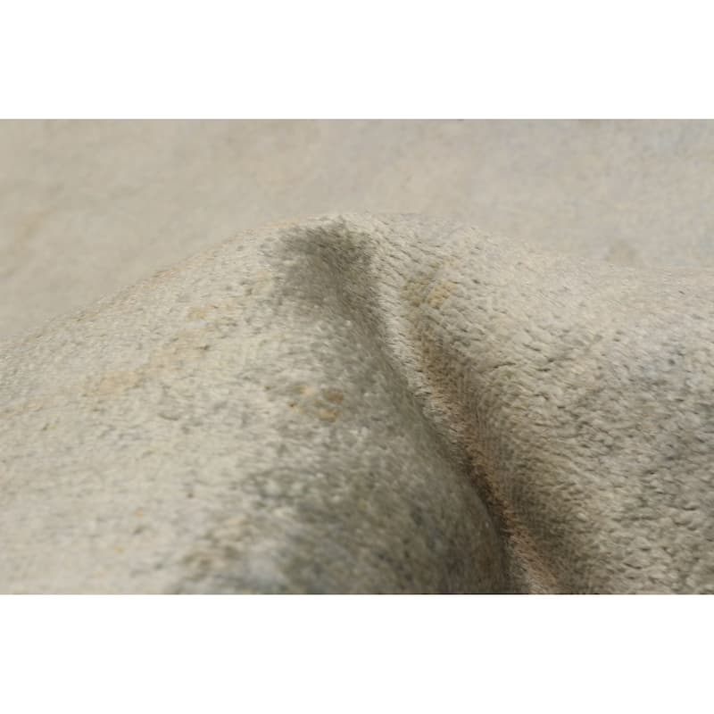 ECARPETGALLERY Hand-knotted Vibrance Light Grey Wool Rug - 8'2 x 10'0