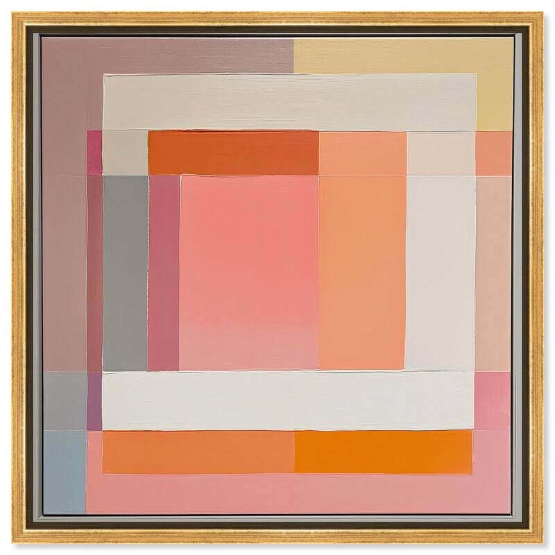 Minimal Color Blocks I Canvas by Art Remedy - 24" x 24" - Gold