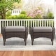preview thumbnail 9 of 34, Outdoor Patio Ottoman with Seat Cushion Brown-Grey