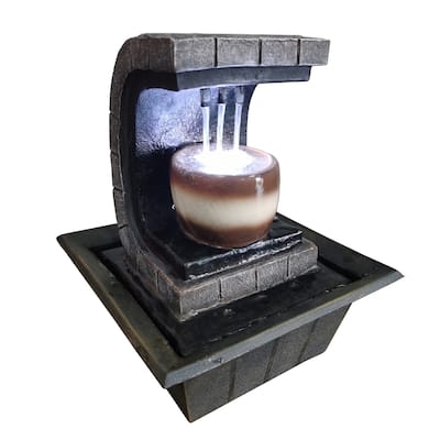 Tabletop Water Fountain with LED Light