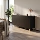 preview thumbnail 14 of 16, Meble Furniture Pafos 60-inch Modern Matte Sideboard Buffet with 3D Geometric Door Design