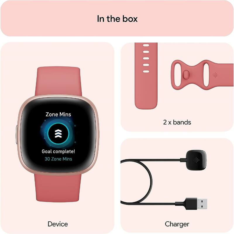 Fitbit - Versa 4 Copper Rose Fitness Smartwatch