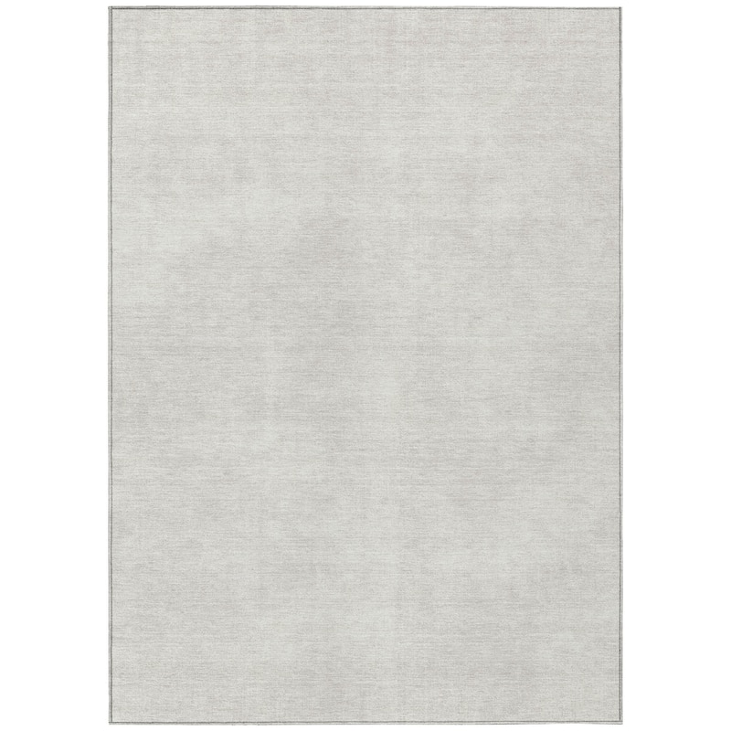 Machine Washable Indoor/ Outdoor Simple Solid Chantille Rug