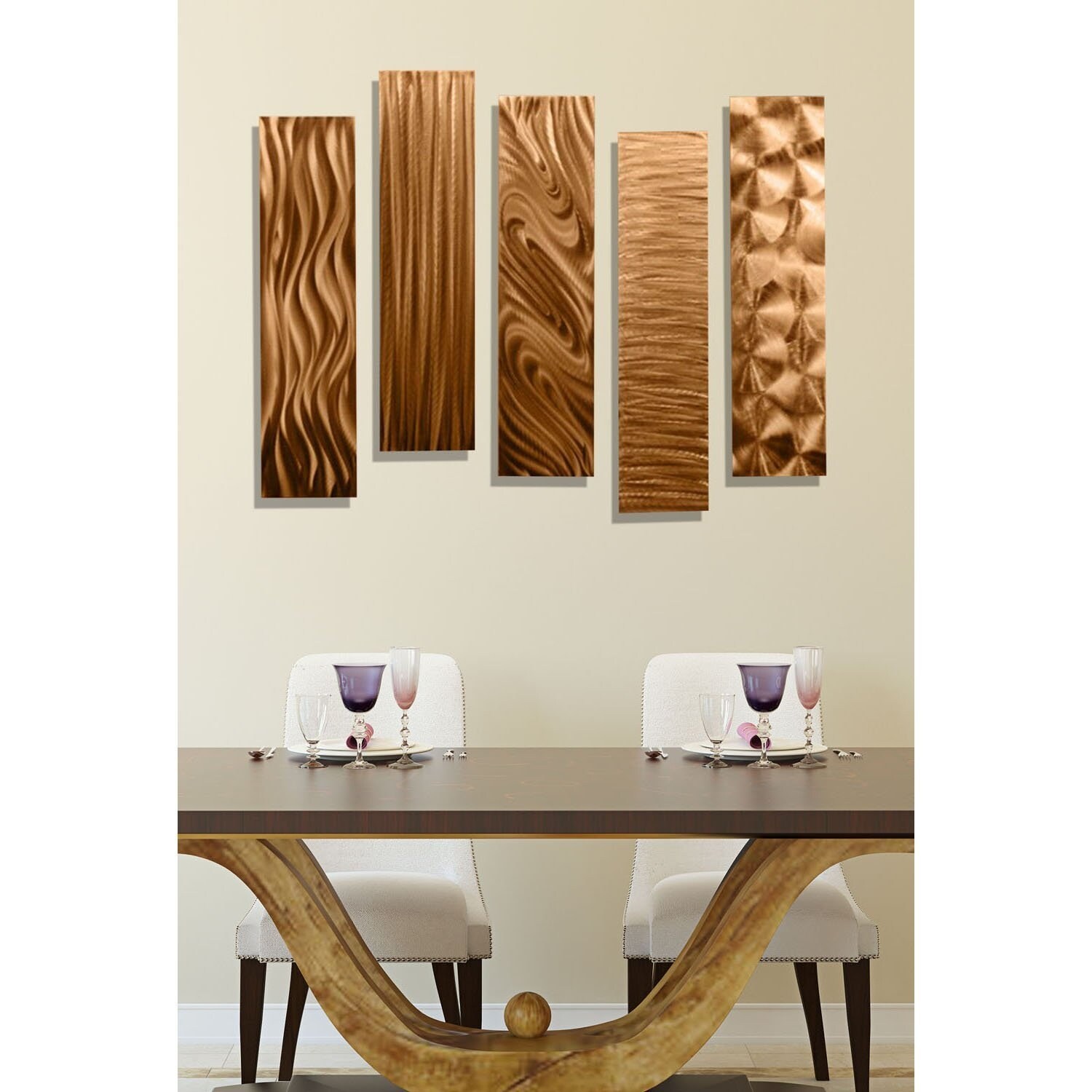 Shop Statements2000 3d Metal Wall Art Accent Panels Modern Copper