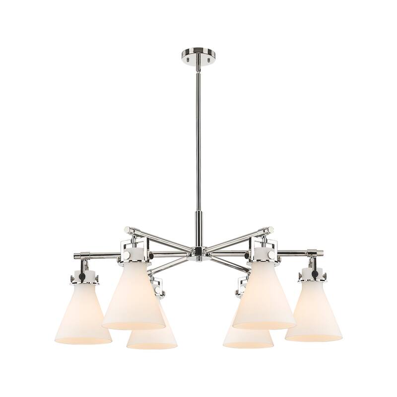 Innovations Lighting Downtown Urban - Newton Sphere - 6 Light 26" Stem Hung Chandelier