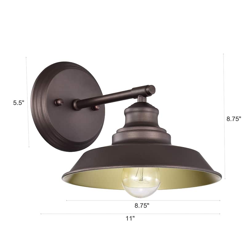 Vintage Wall Lighting Fixture, Farmhouse 1-Light Wall Sconce - 8.75*8.75*11