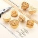 preview thumbnail 4 of 4, 12 Pack Rattan Dresser Knobs Round Woven Drawer Knob with Screws