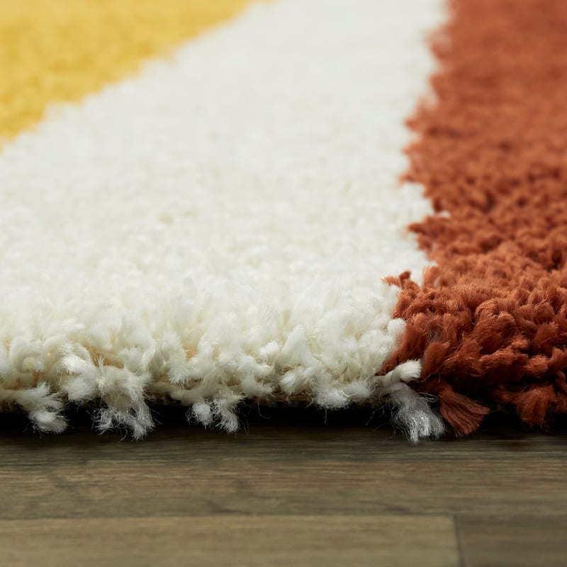 Helia Rainbow Sunrise Shag Area Rug