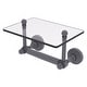 preview thumbnail 23 of 26, Allied Brass Waverly Place Collection Two Post Toilet Tissue Holder with Glass Shelf Matte Gray