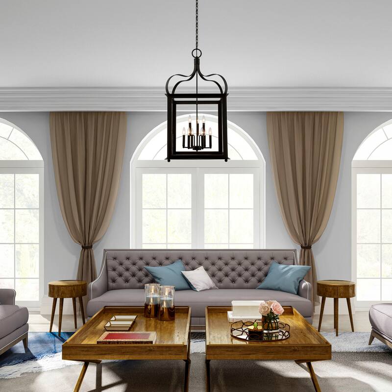 Livex Lighting Garfield 9 Light Semi-Flush Ceiling Fixture