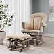 preview thumbnail 30 of 36, Forever Eclectic Cozy Glider Rocker and Ottoman Dusty Heather/Tan